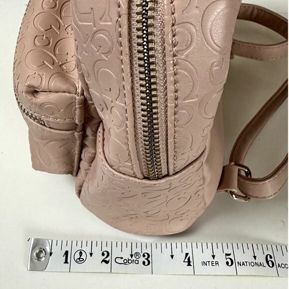 Guess Mini Backpack Women Purse Bag Light Pink Classic Preppy Shopping Spellout - Picture 9 of 12